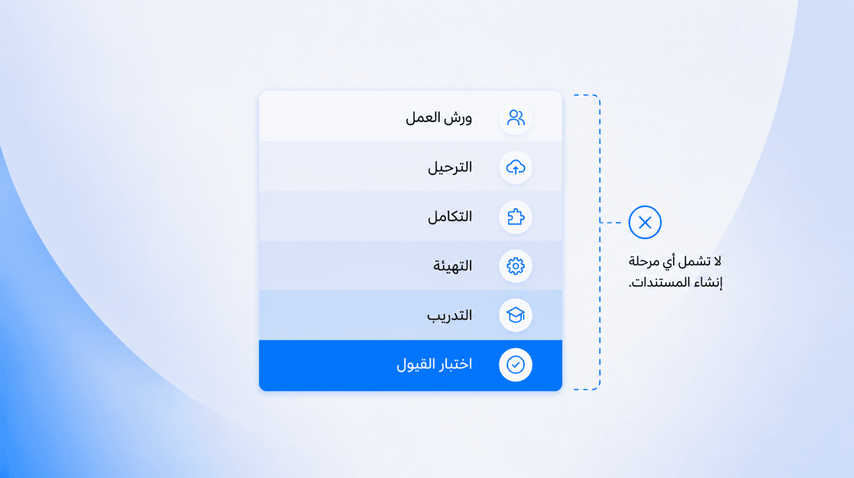 لا يوجد جزء يولّد المستندات